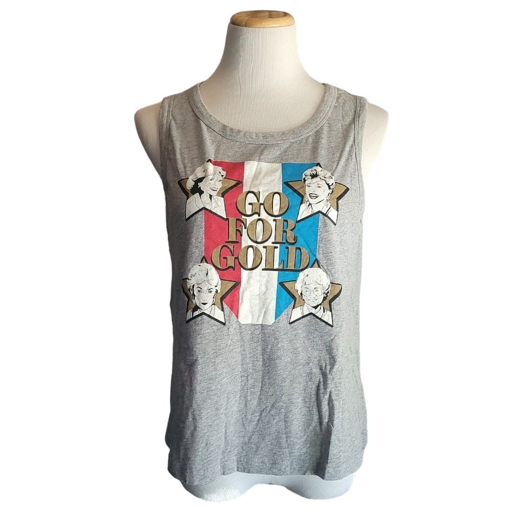 The Golden Girls Sleeveless Women's Go for Gold Graphic Tank Top Size XL